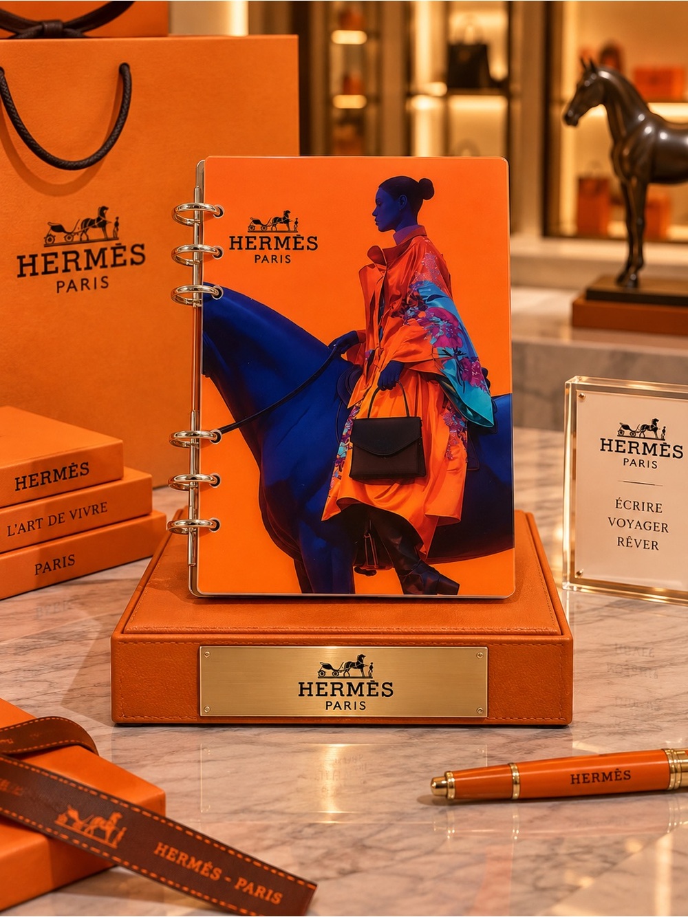 Orange & Blue Decorative Notebook